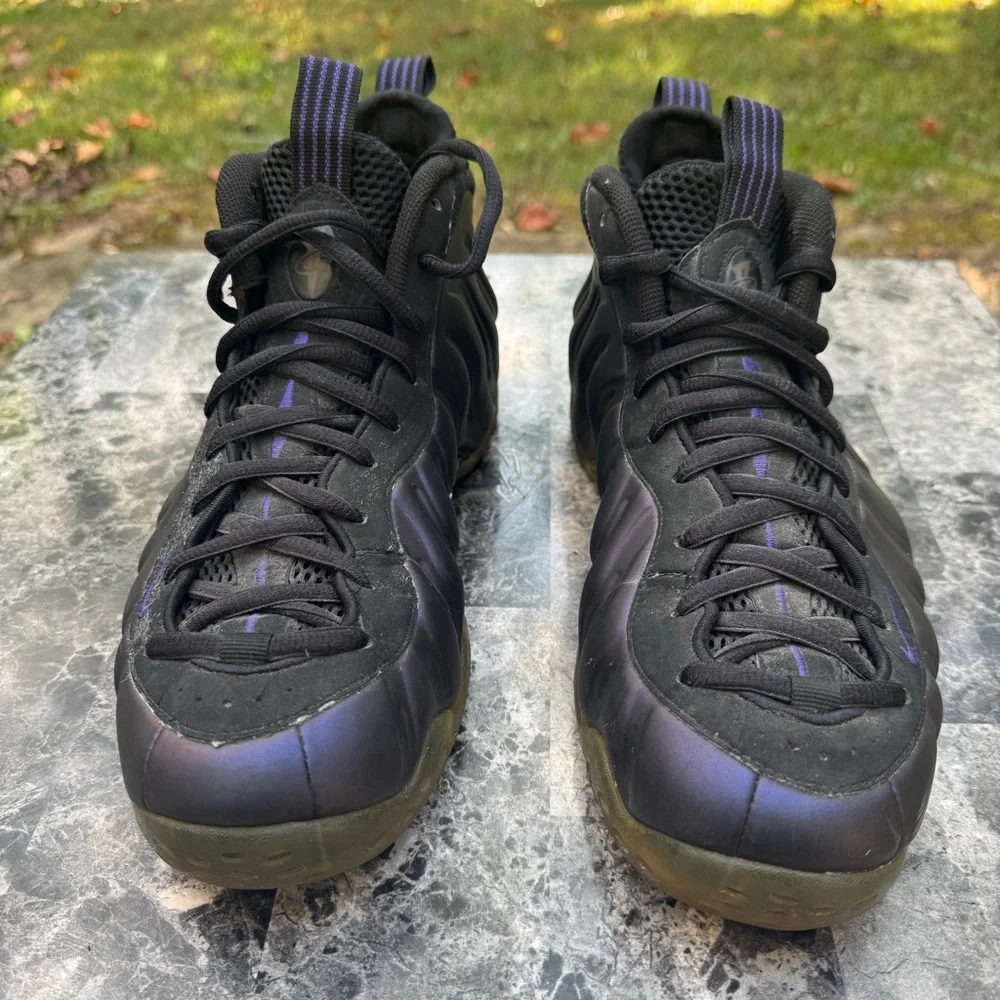 Nike Air Foamposite One Eggplant 2009 314996-051 Size 9.5 Men ( SOLE DETACHED) - Picture 5 of 16